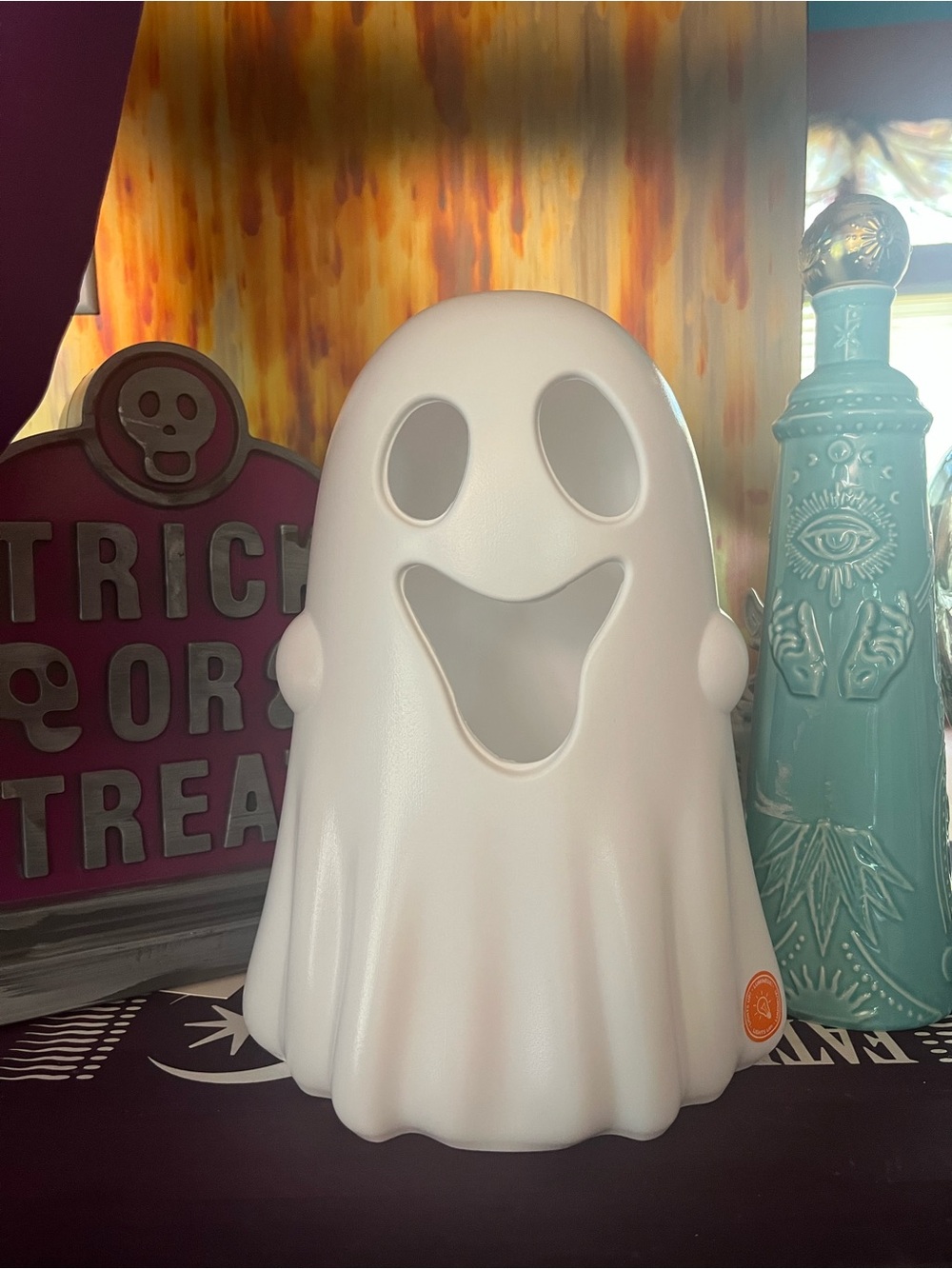 Large Light Up Ghost Halloween Decor - Spooky Glow - Picture 5 of 6